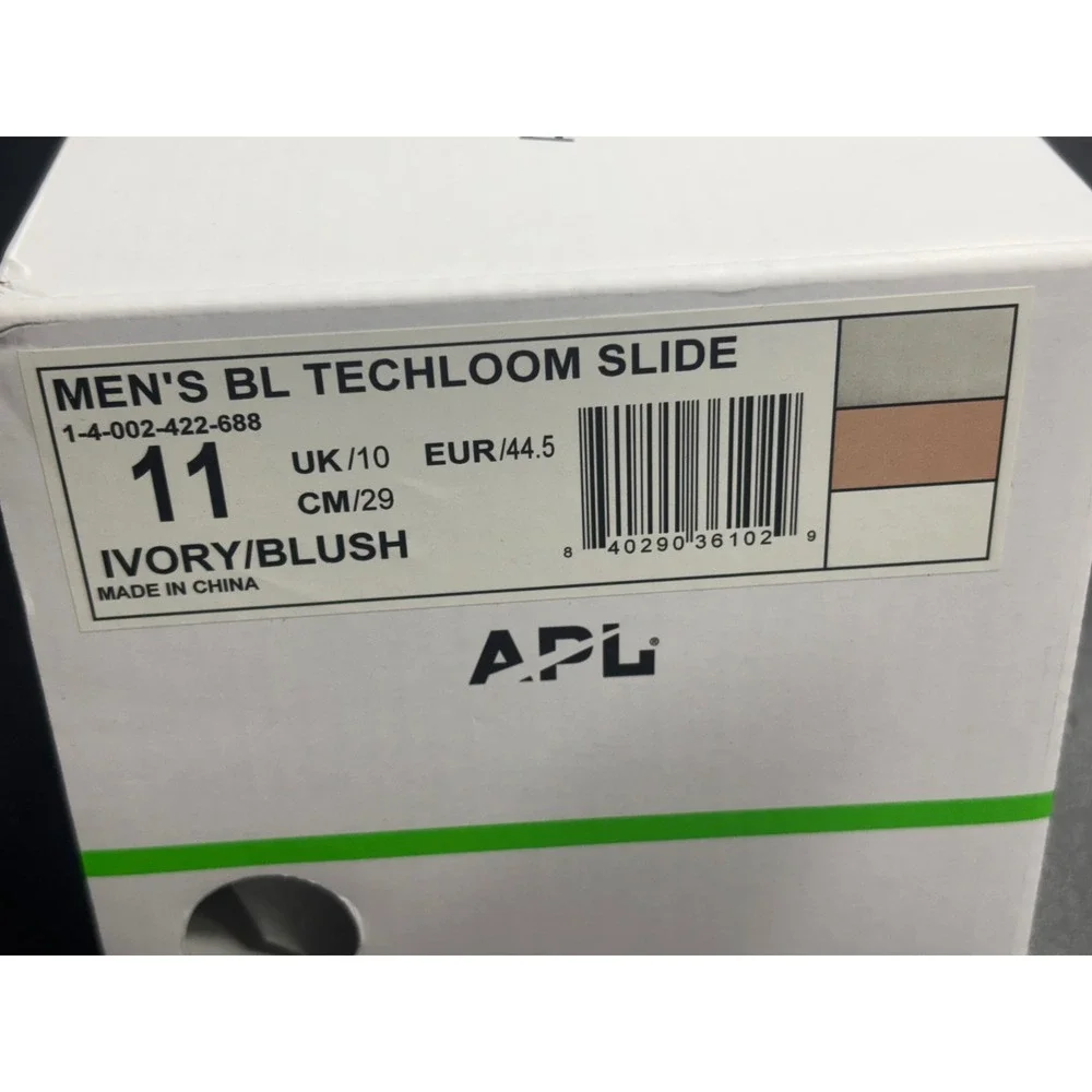 APL‎ Men's TechLoom Slide Sandals Ivory Blush Pink Size 11 NEW